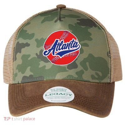 Vintage Atlanta Baseball Sports Legacy Tie Dye Trucker Hat