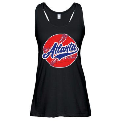 Vintage Atlanta Baseball Sports Ladies Essential Flowy Tank