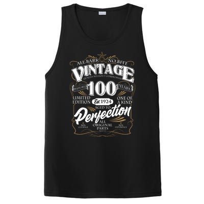 Vintage All Bark No Bite 100th Birthday Est 1924 PosiCharge Competitor Tank