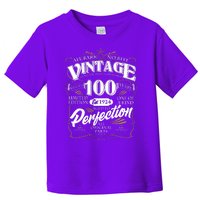 Vintage All Bark No Bite 100th Birthday Est 1924 Toddler T-Shirt