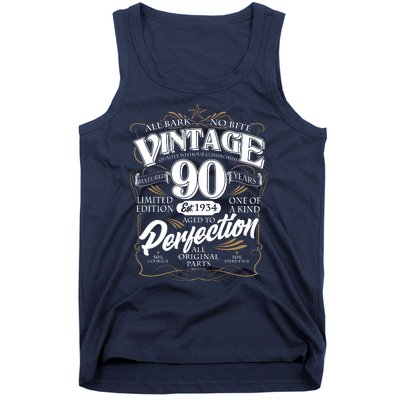 Vintage All Bark No Bite 90th Birthday Est 1934 Tank Top