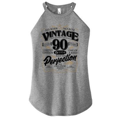 Vintage All Bark No Bite 90th Birthday Est 1934 Women’s Perfect Tri Rocker Tank