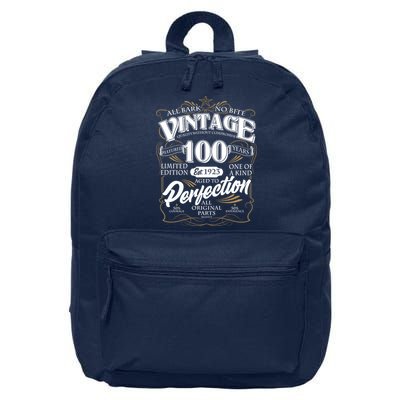 Vintage All Bark No Bite 100th Birthday Est 1923 16 in Basic Backpack