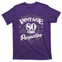 Vintage All Bark No Bite 80th Birthday Est 1944 T-Shirt