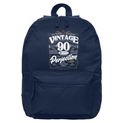 Vintage All Bark No Bite 90th Birthday Est 1933 16 in Basic Backpack