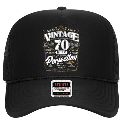 Vintage All Bark No Bite 70th Birthday Est 1953 Trucker Hat