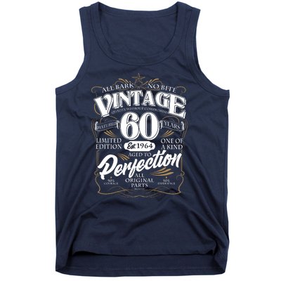 Vintage All Bark No Bite 60th Birthday Est 1964 Tank Top