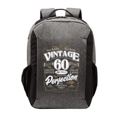 Vintage All Bark No Bite 60th Birthday Est 1963 Vector Backpack