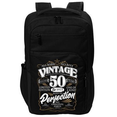 Vintage All Bark No Bite 50th Birthday Est 1973 Impact Tech Backpack