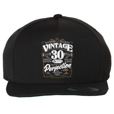Vintage All Bark No Bite 30th Birthday Est 1994 Wool Snapback Cap