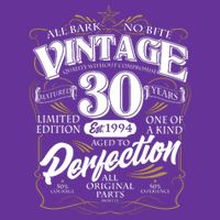 Vintage All Bark No Bite 30th Birthday Est 1994 Sweatshirt