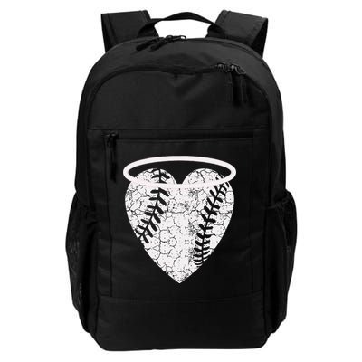 Vintage Angel Baseball Heart With Halo Backpack