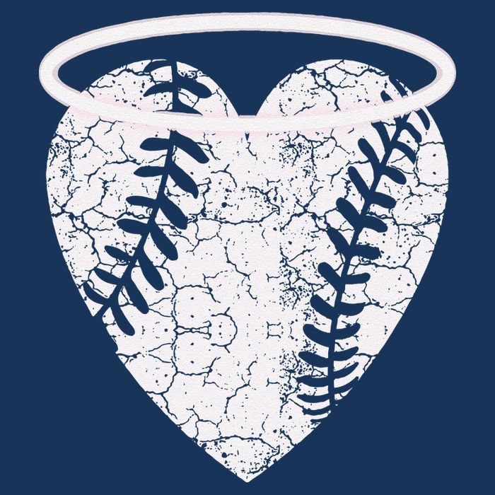 Vintage Angel Baseball Heart With Halo Bucket Hat