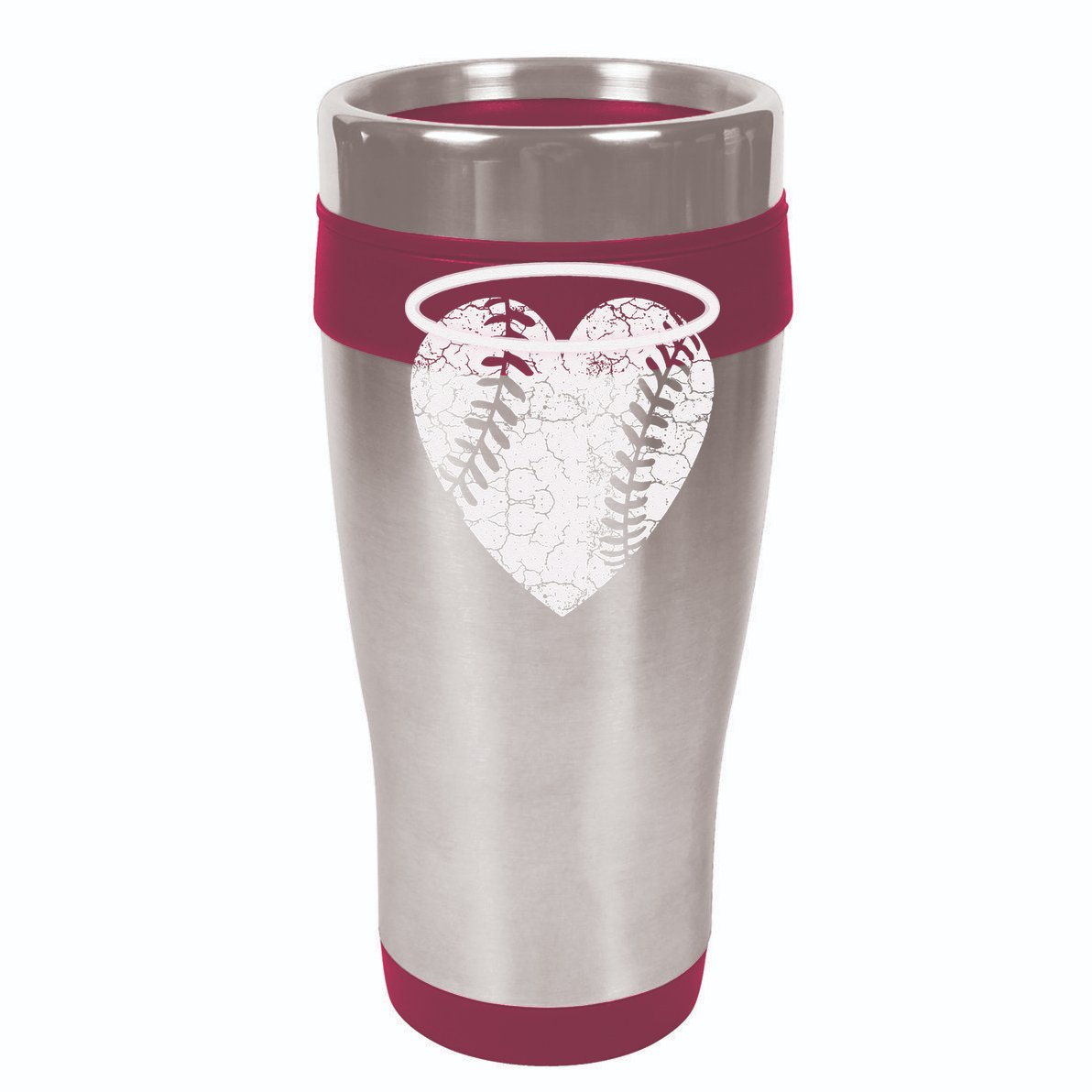 Vintage Angel Baseball Heart With Halo 16 in Basic Backpack