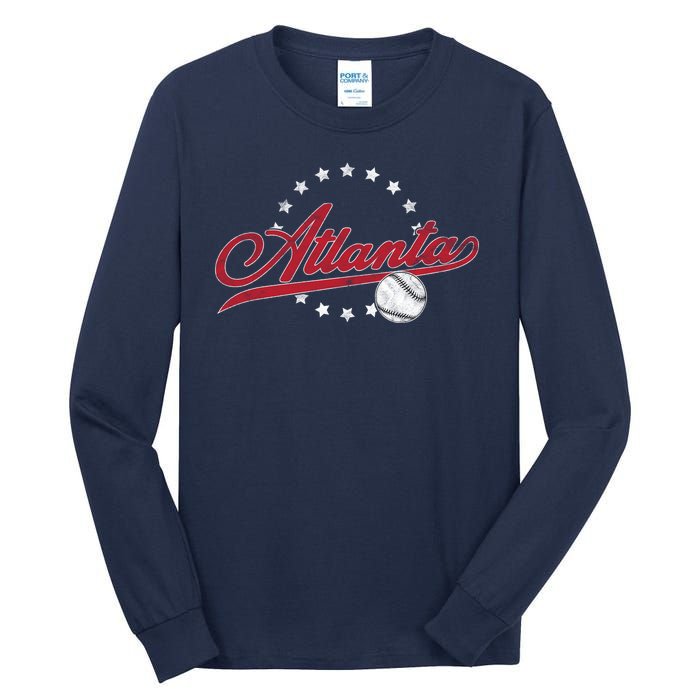 Vintage Atlanta Baseball Braves Tall Long Sleeve T-Shirt