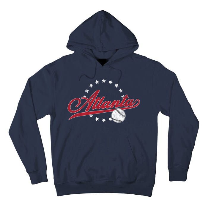 Vintage Atlanta Baseball Braves Tall Hoodie