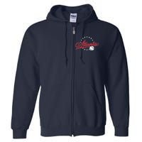 Vintage Atlanta Baseball Braves Full Zip Hoodie