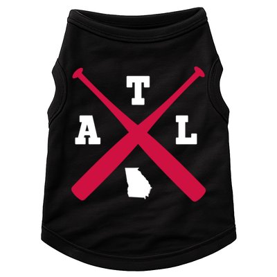 Vintage Atlanta Baseball Bats Georgia State Outlin Doggie Tank