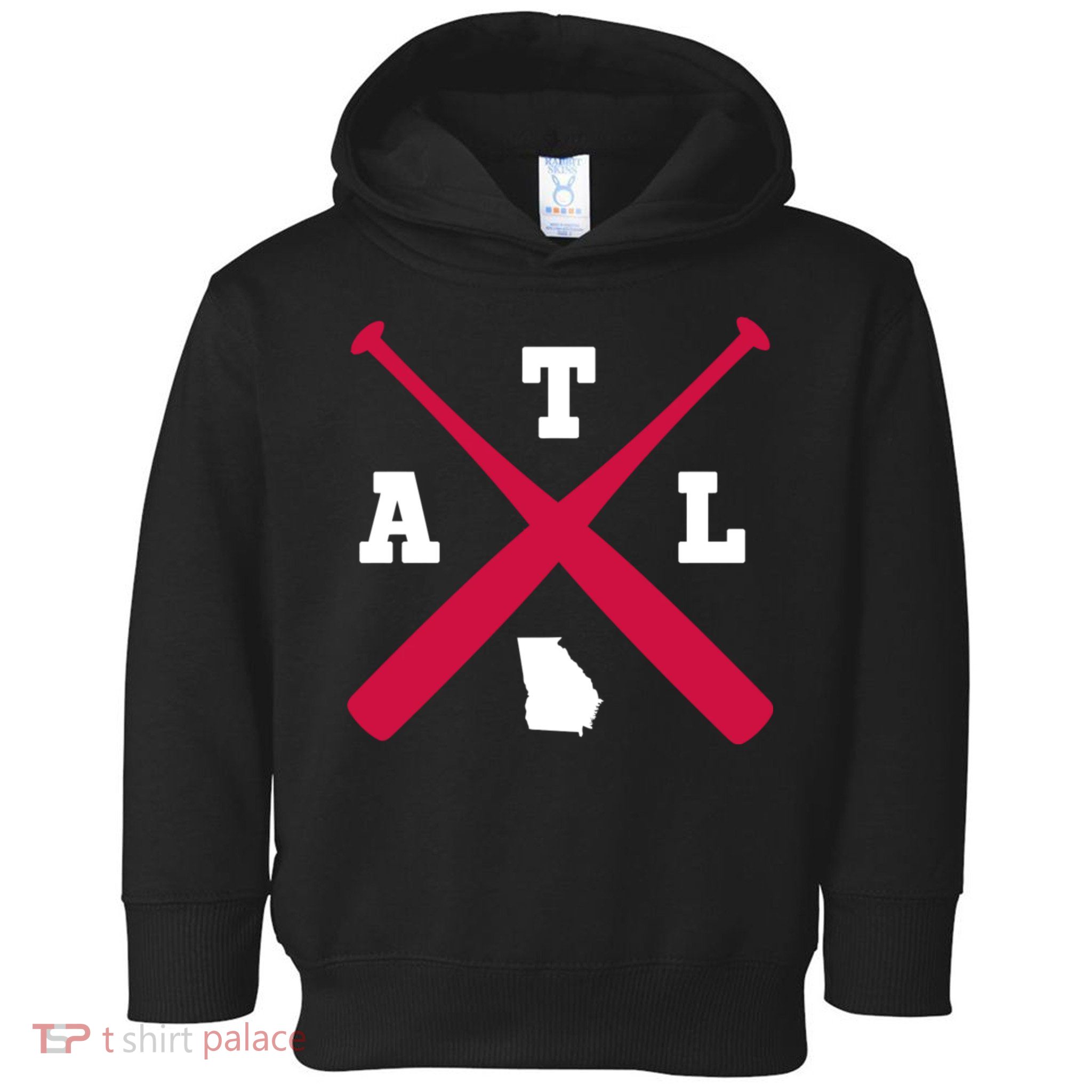 Vintage Atlanta Baseball Bats Georgia State Outlin Toddler Hoodie