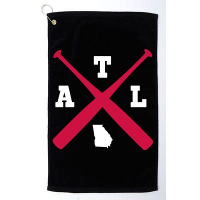 Vintage Atlanta Baseball Bats Georgia State Outlin Golf Towel