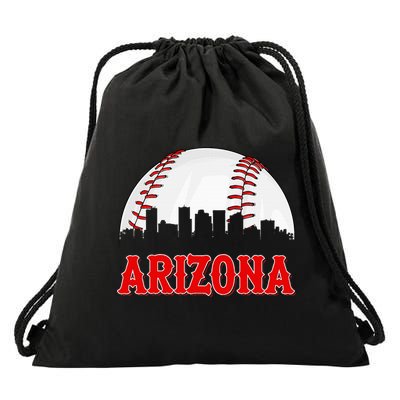 Vintage Arizona Baseball Player And Fans Drawstring Bag