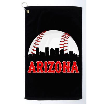 Vintage Arizona Baseball Player And Fans Golf Towel