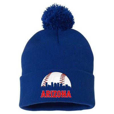 Vintage Arizona Baseball Player And Fans Pom Pom 12in Knit Beanie