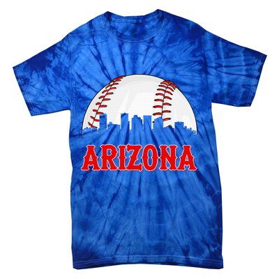 Vintage Arizona Baseball Player And Fans Tie-Dye T-Shirt
