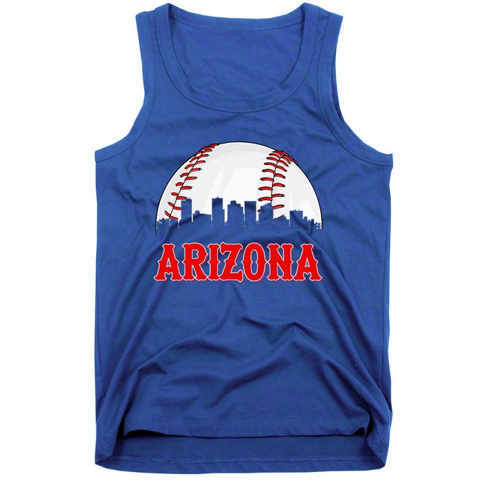 Vintage Arizona Baseball Player And Fans Tank Top