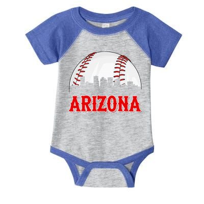 Vintage Arizona Baseball Player And Fans Infant Baby Jersey Bodysuit