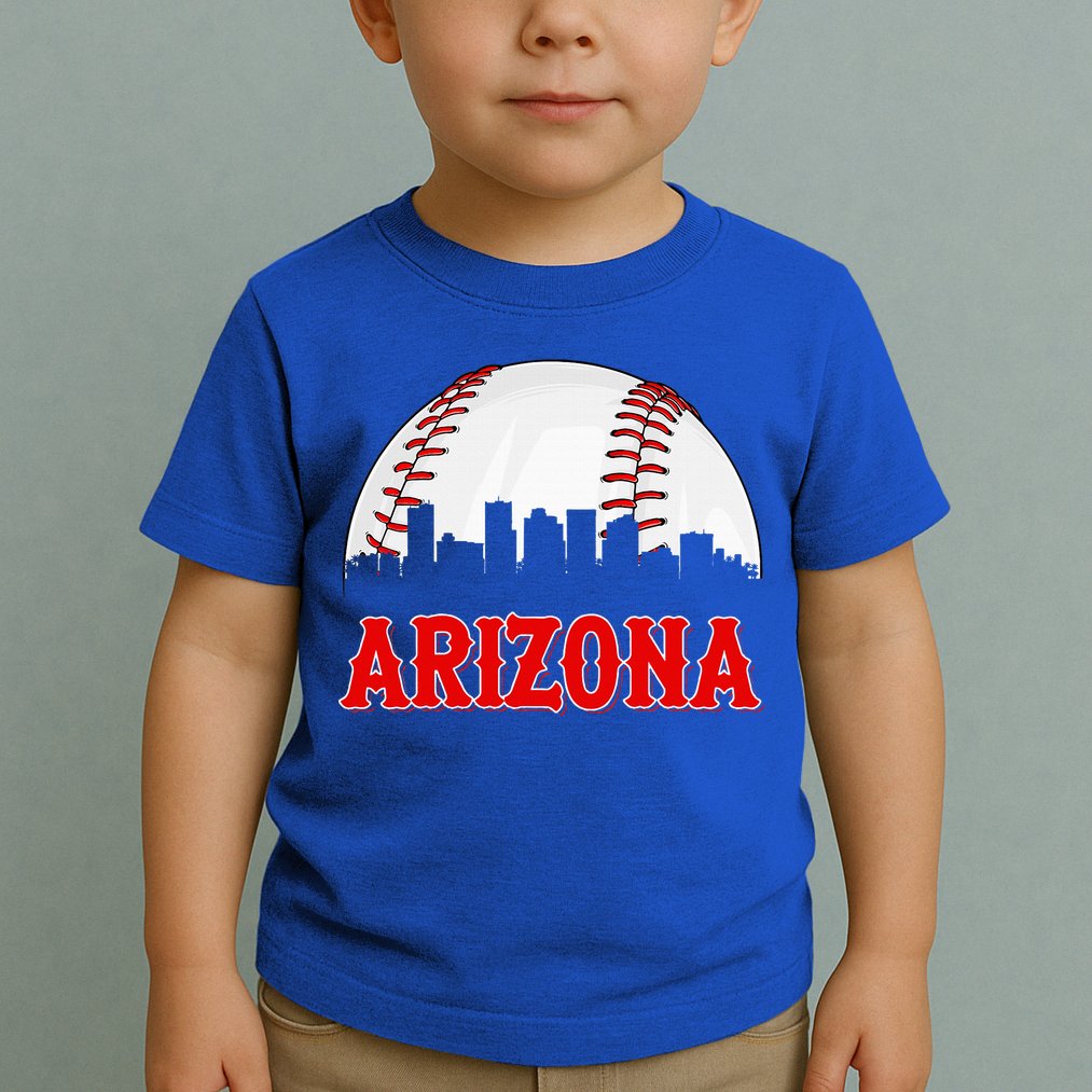 Vintage Arizona Baseball Player And Fans Toddler T-Shirt