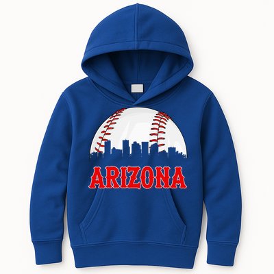 Vintage Arizona Baseball Player And Fans Kids Hoodie