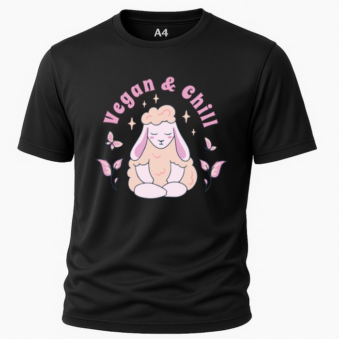 Vegan And Chill Sheep Cooling Performance Crew T-Shirt