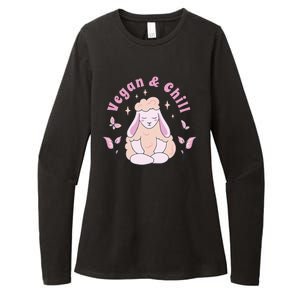 Vegan And Chill Sheep Womens CVC Long Sleeve Shirt