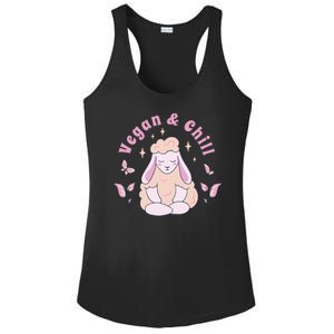 Vegan And Chill Sheep Ladies PosiCharge Competitor Racerback Tank