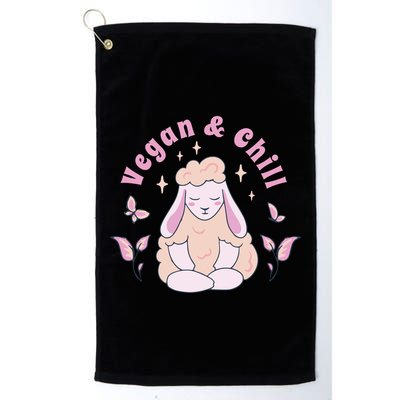 Vegan And Chill Sheep Golf Towel