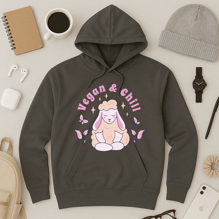 Vegan And Chill Sheep Hoodie