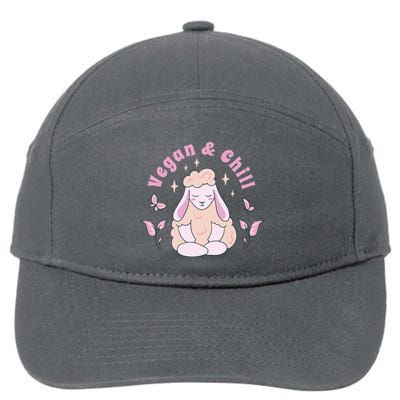 Vegan And Chill Sheep 7-Panel Snapback Hat