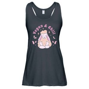 Vegan And Chill Sheep Ladies Essential Flowy Tank