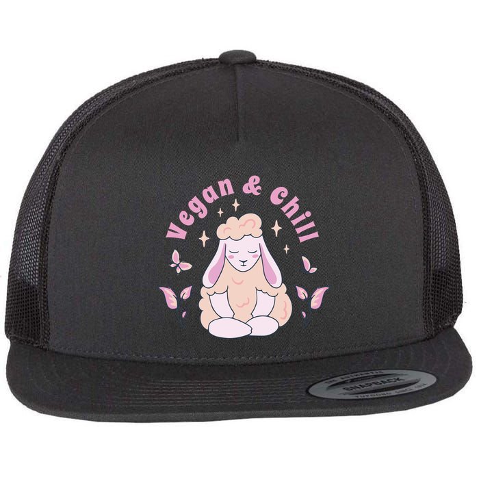Vegan And Chill Sheep Flatbill Hat