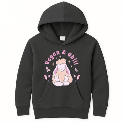 Vegan And Chill Sheep Kids Hoodie
