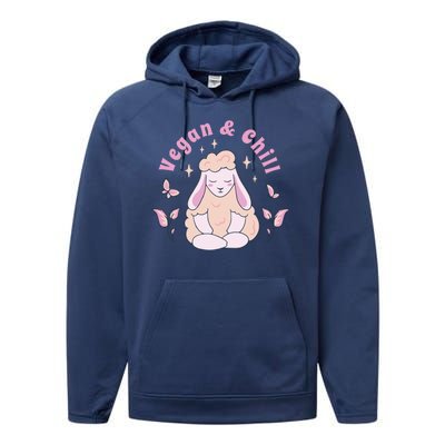 Vegan And Chill Sheep Performance Fleece Hoodie