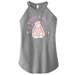 Vegan And Chill Sheep Women's Perfect Tri Rocker Tank