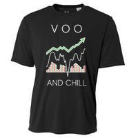 Voo And Chill Funny Wall Street Investing Funny Trading Joke Cooling Performance Crew T-Shirt