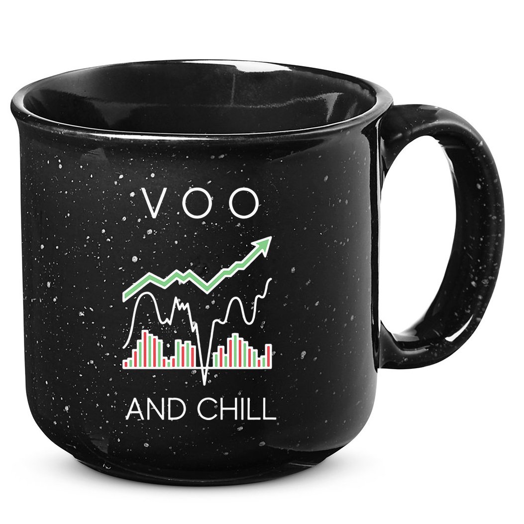 Voo And Chill Funny Wall Street Investing Funny Trading Joke 15oz Campfire Ceramic Mug