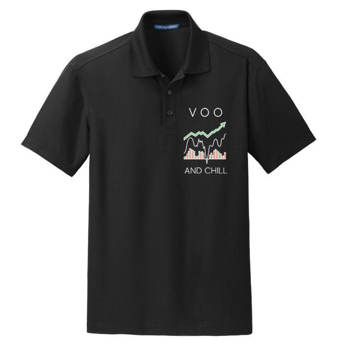 Voo And Chill Funny Wall Street Investing Funny Trading Joke Dry Zone Grid Polo