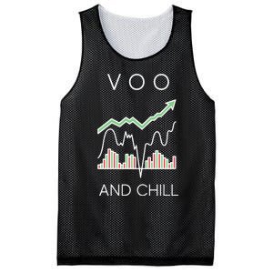 Voo And Chill Funny Wall Street Investing Funny Trading Joke Mesh Reversible Basketball Jersey Tank