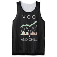 Voo And Chill Funny Wall Street Investing Funny Trading Joke Mesh Reversible Basketball Jersey Tank