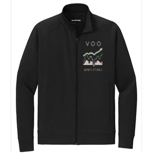 Voo And Chill Funny Wall Street Investing Funny Trading Joke Stretch Full-Zip Cadet Jacket