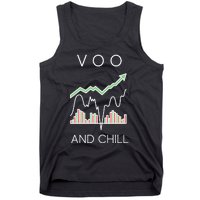 Voo And Chill Funny Wall Street Investing Funny Trading Joke Tank Top